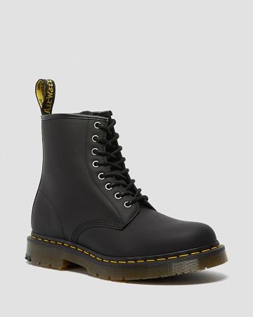 Dr Martens 1460 DM's Wintergrip Snørestøvler Dame Sort | DK 157SGL